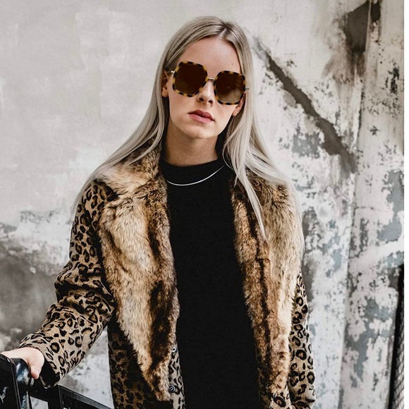 Oversized Hexagon Fashion Sunglasses 65 mm - Picture 5 of 5